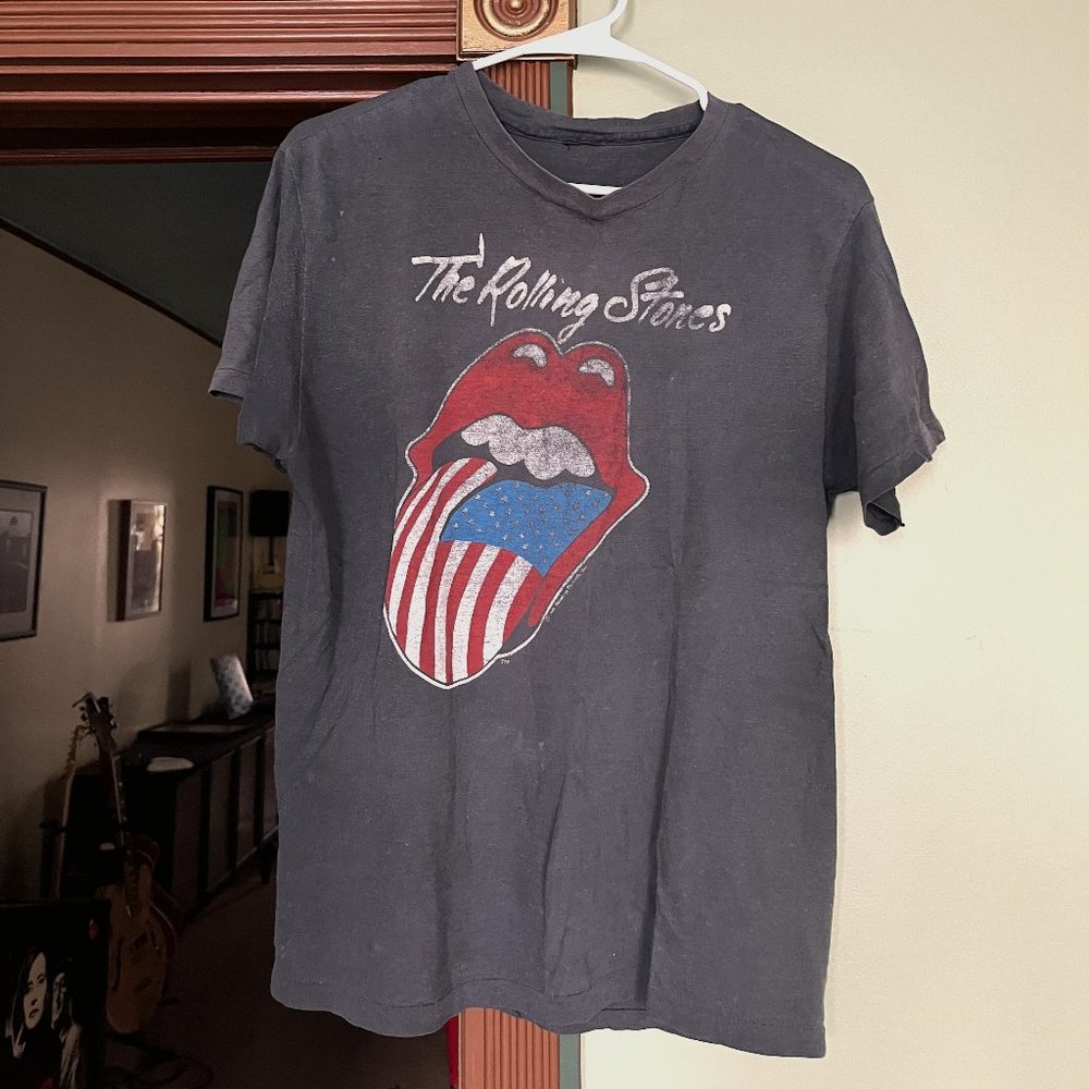 Vintage Gray Rolling Stones 1981 US Tour Short Sleeve T-Shirt - Size M